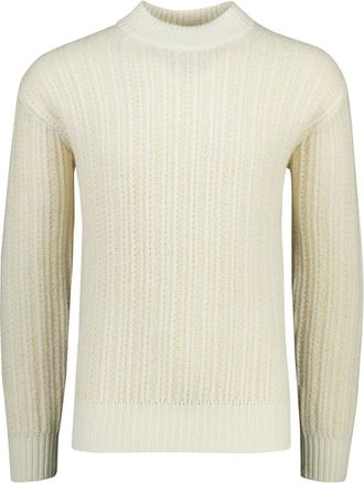 HUGO BOSS Truien & Vesten, Heren, Beige, XL, Wol, Rondgebreide trui