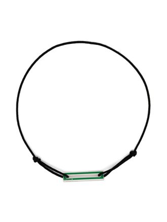 Le Gramme Gelakte touw armband 1,7 g - Groen