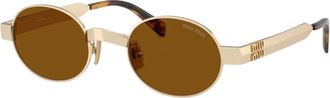 Miu Miu MU B51S Zonnebril - Dames - Zonnebrillen - Geel - 47 MM - Accessoires