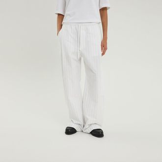 1989 STUDIO White striped boxy pants