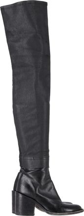 Ann Demeulemeester Ann Demeulemeeste overknee laarzen met blokhak in zwart leer