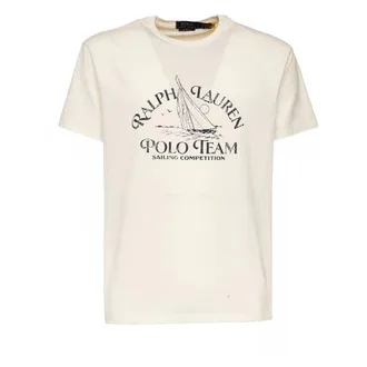 Polo Ralph Lauren T-Shirts, male, White, Size: XL Classic-Fit Crewneck T-Shirt