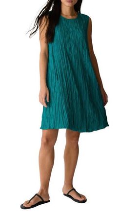 Eileen Fisher Sleeveless Silk A-Line Dress in Teal at Nordstrom, Size Xx-Small