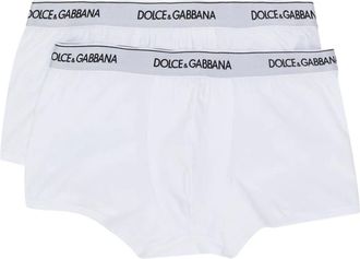 Dolce & Gabbana Ondergoed, Heren, Wit, S, Katoen, Logo Boxer