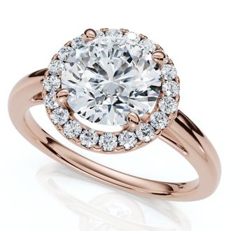 Pompeii3 Certified 1 3/4Ct Halo Round Cut Diamond Engagement Ring 14k Gold Lab Grown