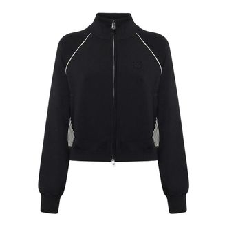 Pinko Pinko, Hoodies & sweatvesten, Dames, Zwart, S, Zip-throughs
