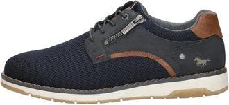 Mustang Veterschoenen Laag - Heren - Veterschoenen - Blauw - 42 EU - Schoenen