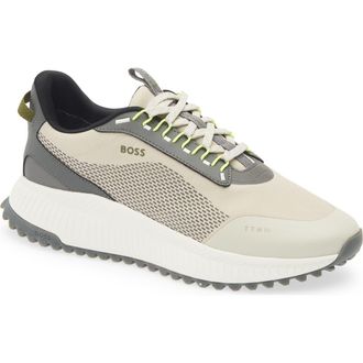 BOSS TTNM EVO Runn Sneaker in Open Beige at Nordstrom Rack, Size 11Us / 10Uk