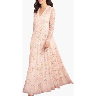 Needle & Thread Sequin Paradise V-Neck Gown in Opal/multi at Nordstrom, Size 10