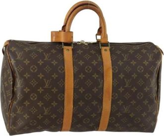 Louis Vuitton Pre-owned Weekend Bags, female, Brown, Size: ONE SIZE Pre-owned Canvas Weekend Bag