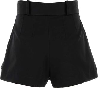Moncler Womens Black Polyester Blend Shorts 999 Exterior: Cotton