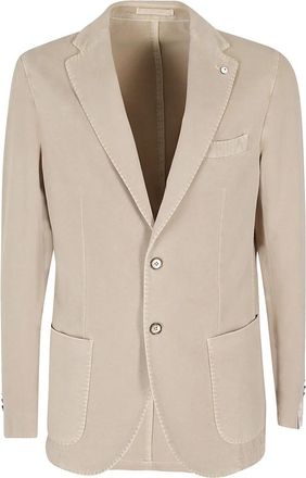 L.B.M. 1911 Stijlvolle Jas voor Mannen - Heren - Blazers - Bruin - L - Katoen - Jassen