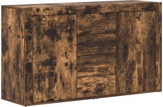 vidaXL Vidaxl - Vitrina Roble Ahumado 120 X 36 X 69 Cm Madera Contrachapada