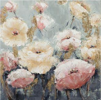 Schubiger M&ouml;bel Bild Bl&uuml;ten in Rosa und Beige