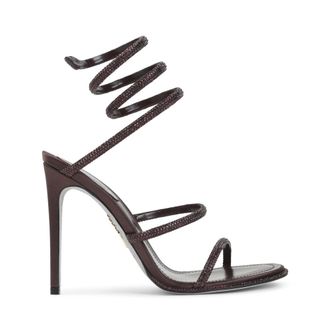 Rene Caovilla Burgundy Round Toe Heels