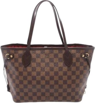 Louis Vuitton Pre-owned Neverfull PM Damier Ebene Tote Bag - Dames - Vintage Shopper - Bruin - ONE Size - Leer - Vintage