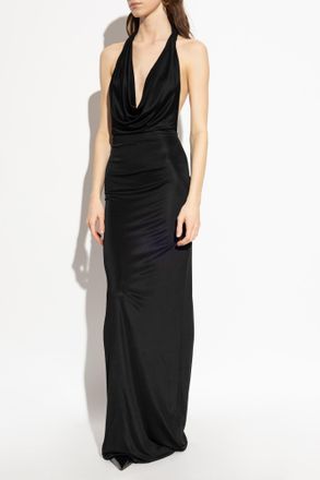 Dsquared2 Long Dress With Open Back, Womens, Black
