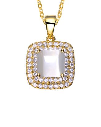 Genevive 14K Over Silver Cz Pendant