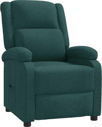 vidaXL Sill&oacute;n Reclinable De Tela Verde Oscuro Vidaxl