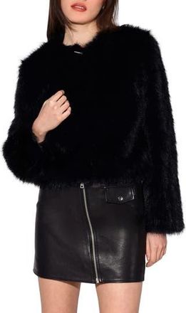 Walter Baker Brielle Faux Fur Jacket in Black at Nordstrom Rack, Size X-Large