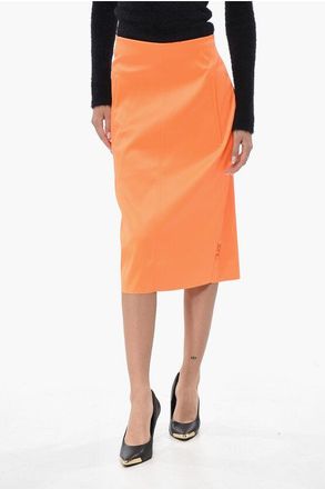 Off-white Technical Fabric Longuette with Back Slit size 40