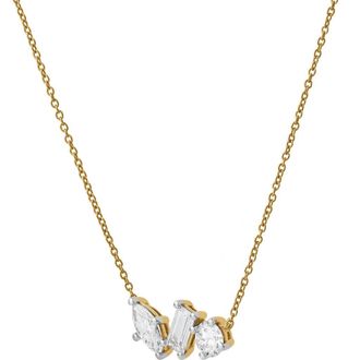 LuvMyJewelry Selara 14K Gold Lab Grown Diamond Necklace - 1 Ct in 14K Yellow Gold at Nordstrom
