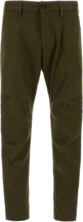 Dsquared2 Knie-detail Broek - Heren - Chinos - Groen - XL - Katoen - Broeken