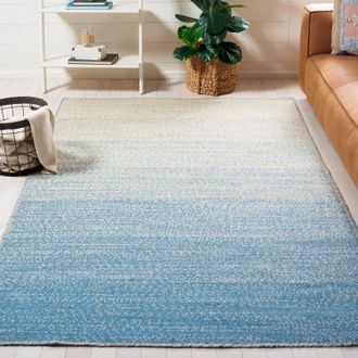 Safavieh Natural Fiber Hand Made Area rug, Natural / Light Blue Contemporary Style Non-Shedding