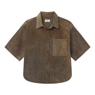 A Gold E Short Sleeve Shirts, male, Brown, Size: M Watson Shirt