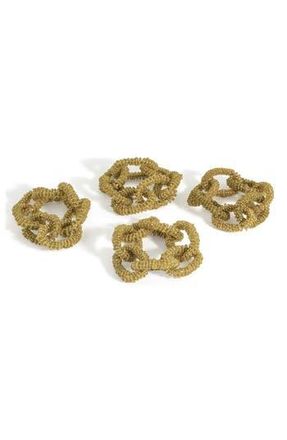 Tiramisu Golden Chain Set of 4 Napkin Rings at Nordstrom Rack