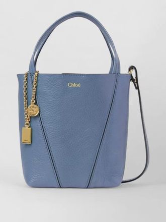 Chlo&eacute; spin small leather tote bag