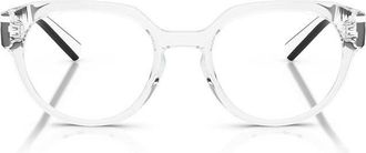 Dolce & Gabbana Crystal Square Full Rim Eyeglasses - Clear
