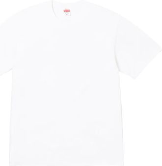 SUPREME tape-print T-shirt - men - Cotton - L - White