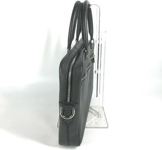 Louis Vuitton Black Taiga Leather Handbag Tote Bag (Pre-Owned)