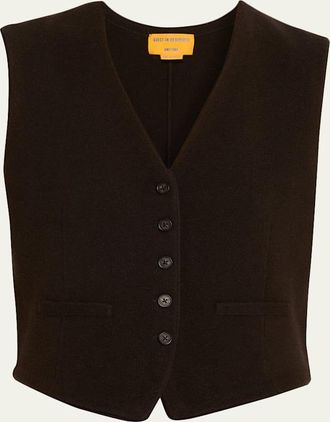 Guest In Residence Tailored Cashmere Vest