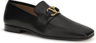 Valentino Garavani Mens Goat Vlogo Loafers Nero Goatskin-Hircus Goatskin Goatskin/hircus