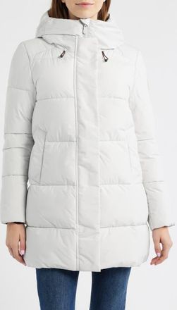 Save The Duck Bethany Waterproof Hooded Quilted Parka in Fog Grey at Nordstrom, Size 1
