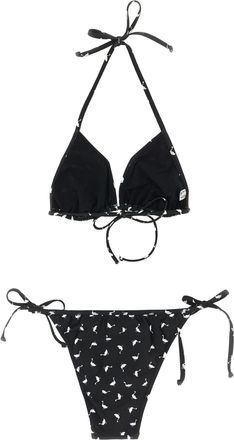 Moschino Womens Bicolor Polyester Bikini Clothing