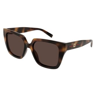 Gucci Gg 2102S-002 Zonnebril - unisex - Zonnebrillen - Bruin - 54 MM - Nylon - Accessoires