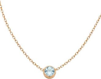 Argento Vivo Birthstone Pendant Necklace in Gold/march at Nordstrom