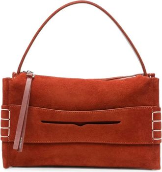 J.W.Anderson Loafer Bag - Dames - Tassen - Oranje - Maat: ONE Size Zijde