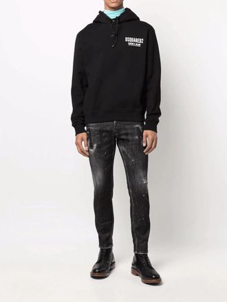 Dsquared2 Mens Cool Guy Icon Printed Jeans in Black Cotton - Size 38 (Waist)