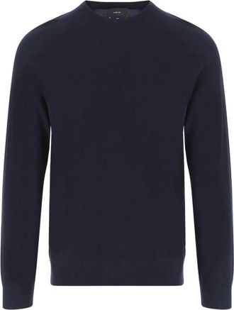 Vince Jersey de cuello redondo de lana y cachemira ultraligero - Knitwear - Hombre - Azul - 2XL