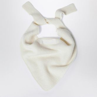 Jacquemus White Scarf With Grosgrain Logo