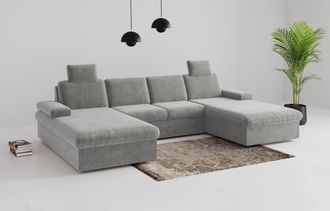 Sit&more Wohnlandschaft »Moreno U-Form, B: 309 cm« mit Armteilverstellung, optional Bettfunktion