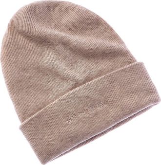 Vince Fine Rib Double Layer Cuff Wool & Cashmere-Blend Hat
