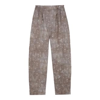 Cortana Wide Trousers, female, Beige, XS, Rami, linen trousers with ayaz print