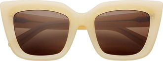 Freyrs Eyewear Portofino Cat Eye Sunglasses in Tan at Nordstrom