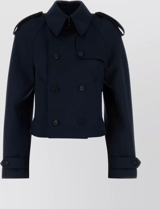 Alexander McQueen wool double-breasted cropped jacket
