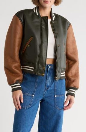 Blank NYC Faux Shearling Lined Faux Leather Bomber Jacket in All Nighter at Nordstrom Rack, Size X-Small